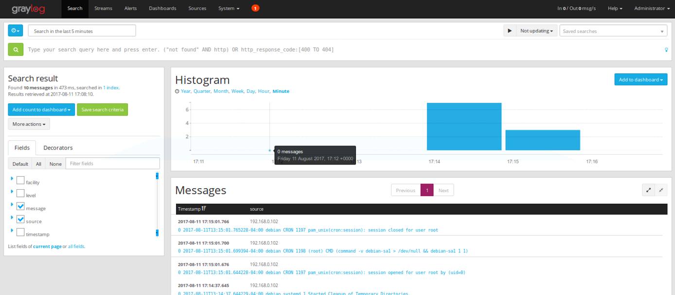 Graylog Log Messages Graylog Log Messages