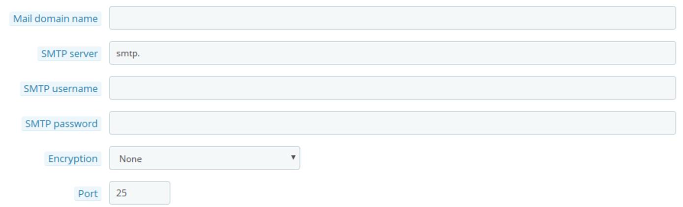 Email server connection settings Email server connection settings