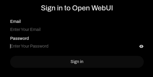 Open WebUI Login Page
