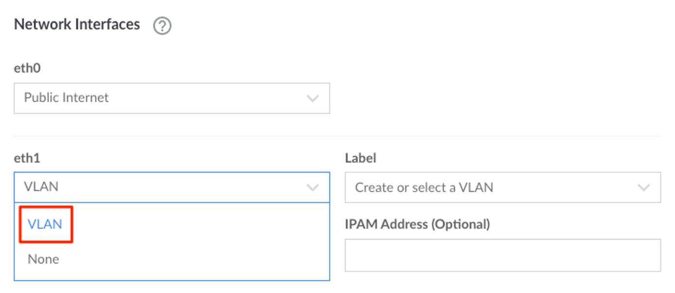 Selecting the network interface Selecting the network interface